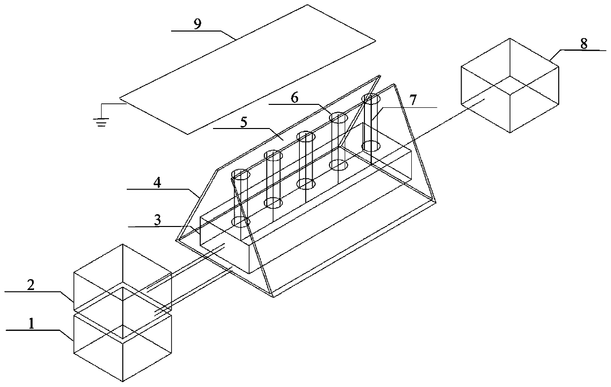 Electrostatic spinning device for efficiently preparing coaxial structure nanofibers