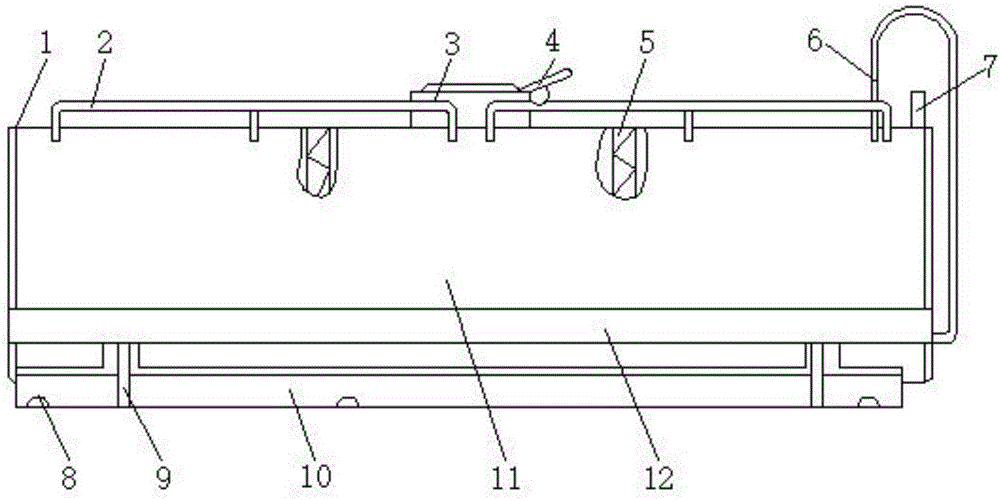 Water storage device of watering cart