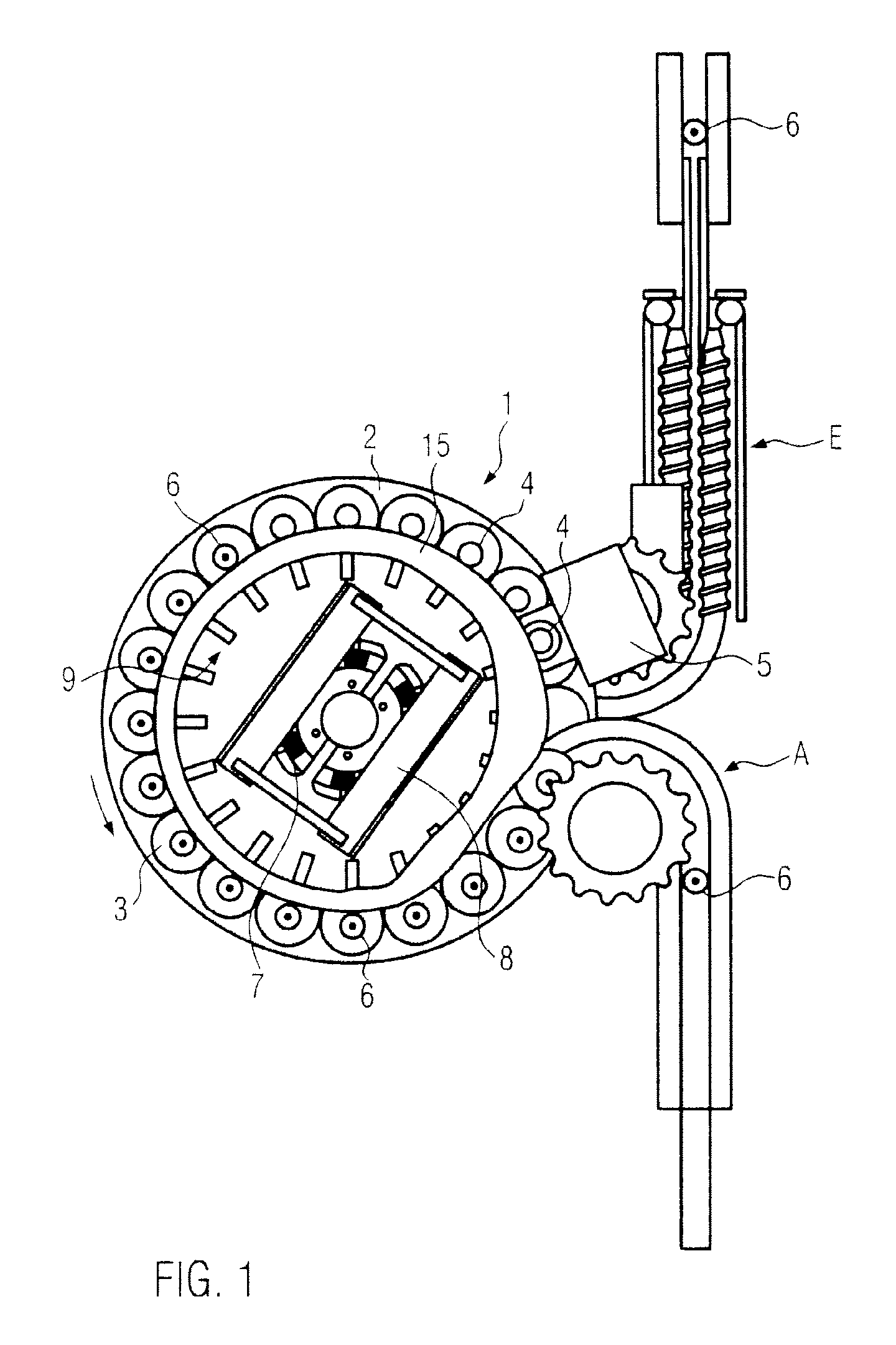 Device and method for applying elastic film sleeves to containers