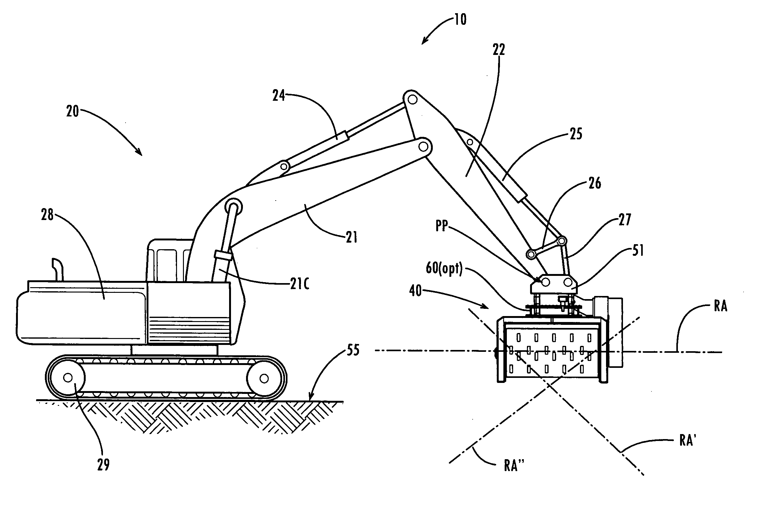 Portable apparatus for reducing vegetation and method for using same