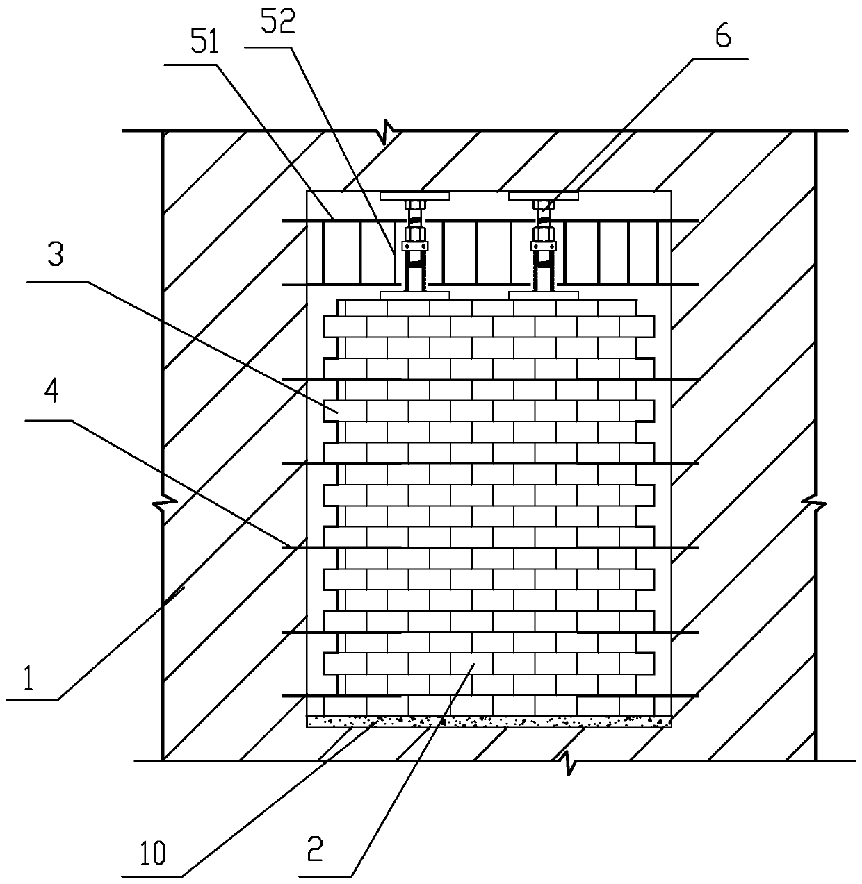 A Restoration Construction Method of Pre-roofing by Opening Hole of Broken Wall of Masonry Structure