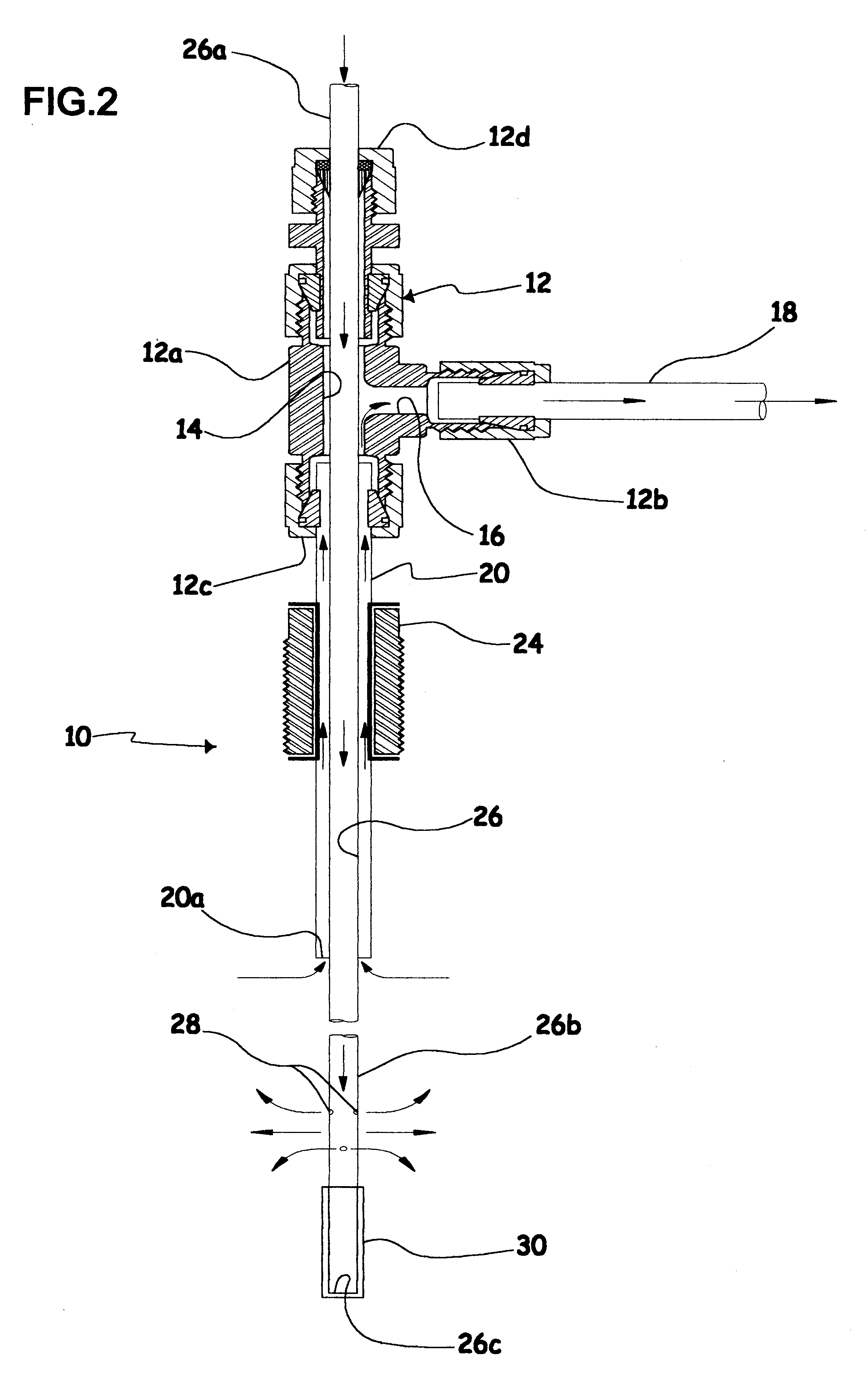 Method for testing soil contamination, and probe therefor