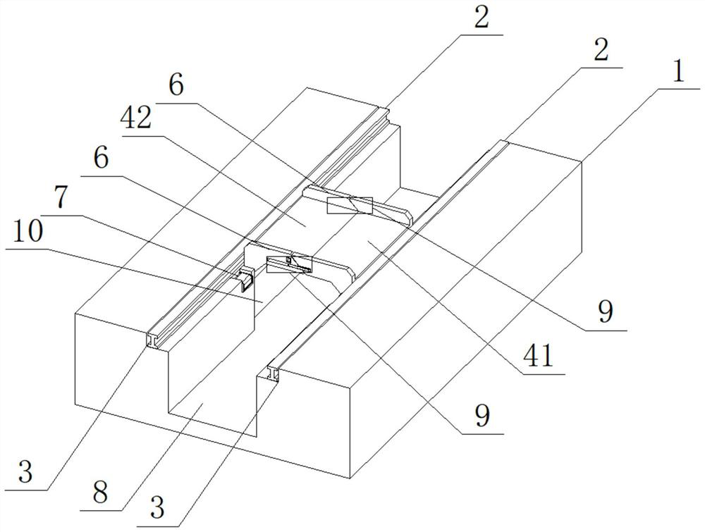 Lap joint type cross-line device suitable for railway trench