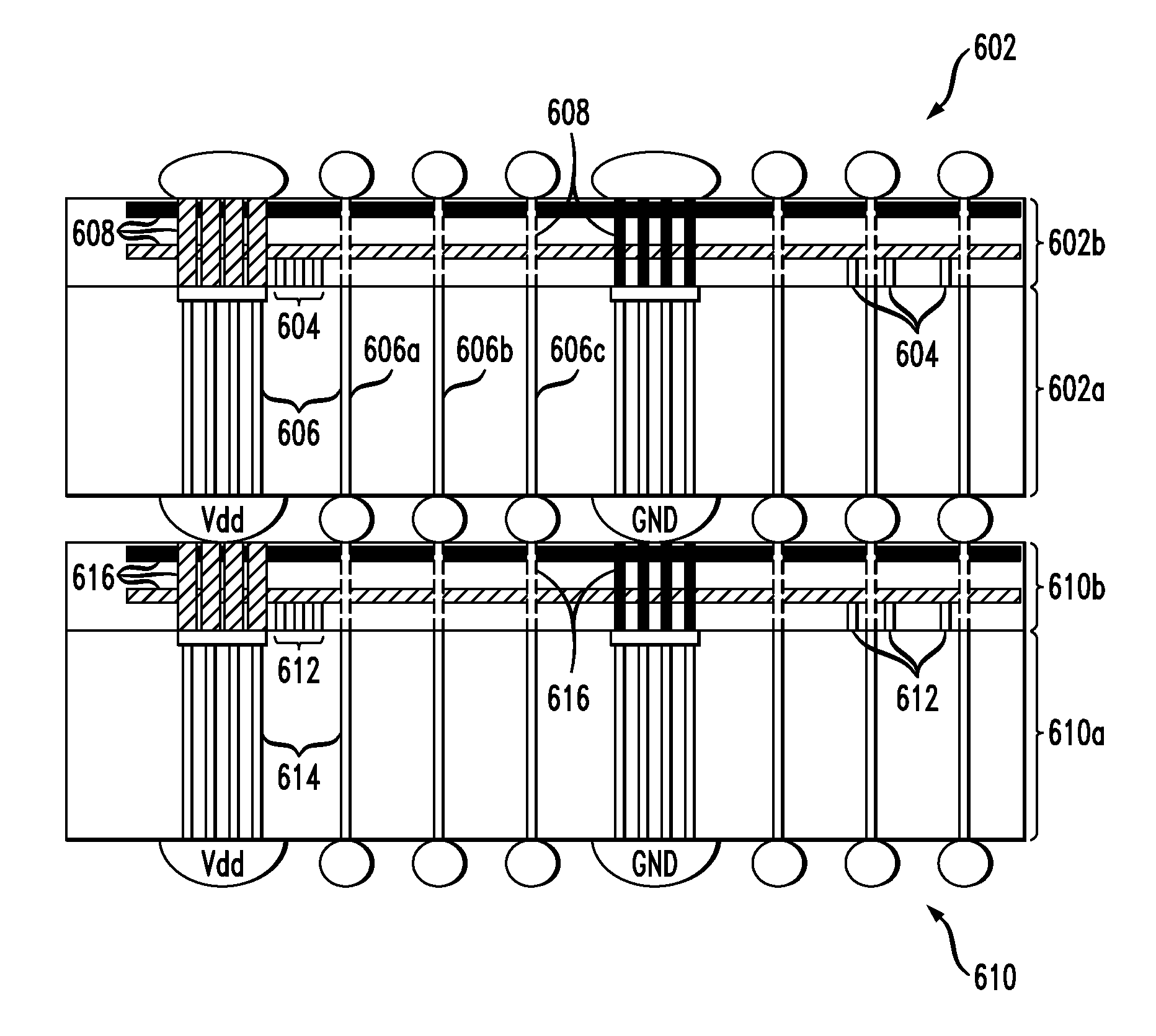 Three-dimensional silicon interposer for low voltage low power systems
