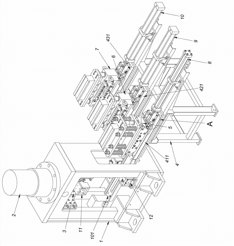 Punching shear punch capable of automatically changing tools