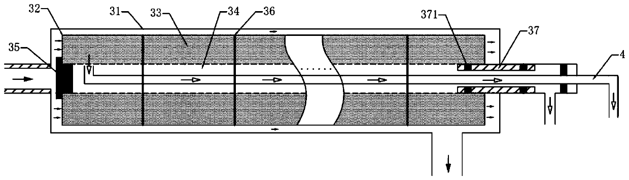 Online detection method and sampling device for membrane element of nanofiltration or reverse osmosis membrane unit