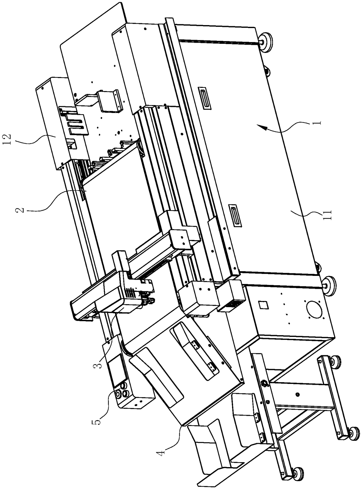 Machine head of graphic paper feeding and cutting machine