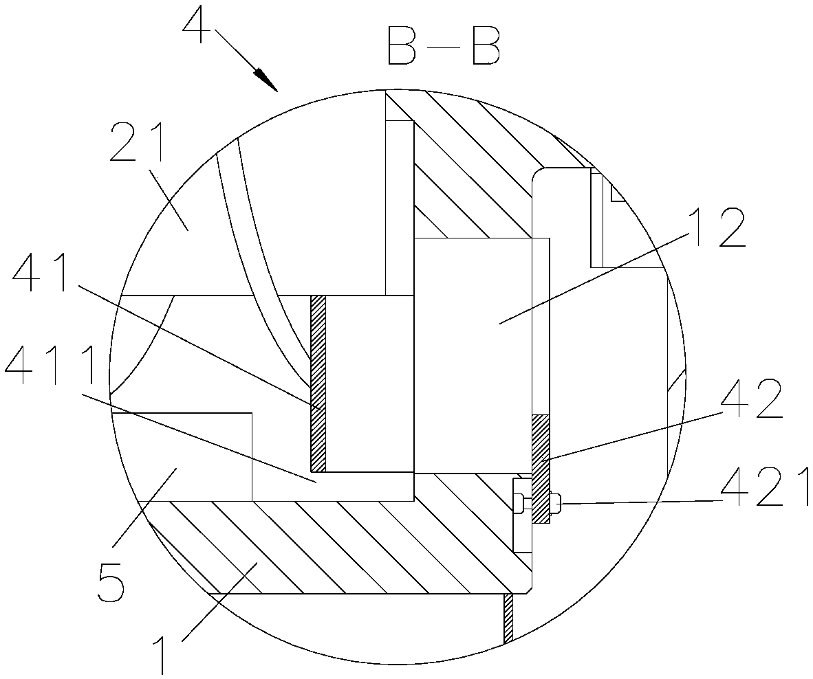 Rotary drum drainage mechanism of horizontal spiral centrifuge