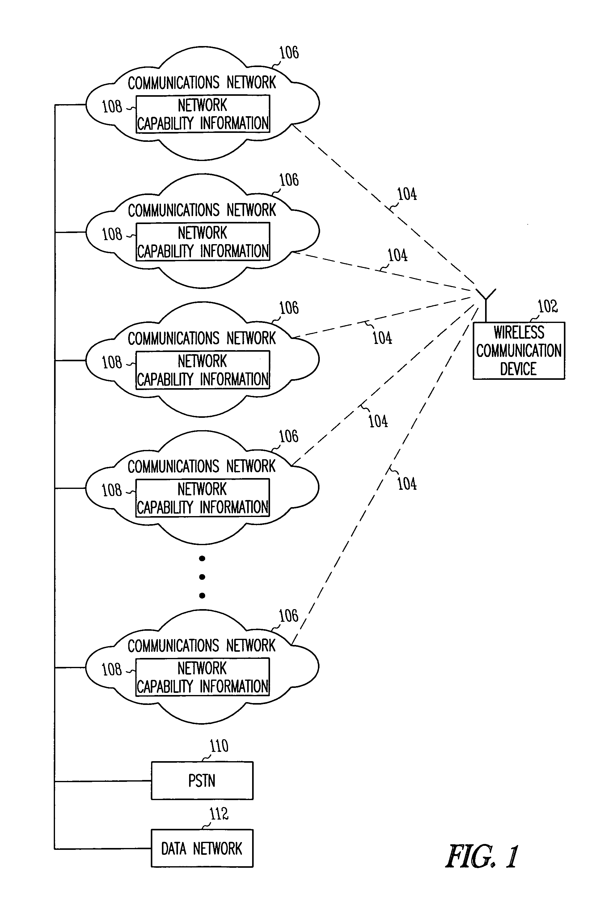 System and method for providing cost of quality of service levels in a wireless communication device