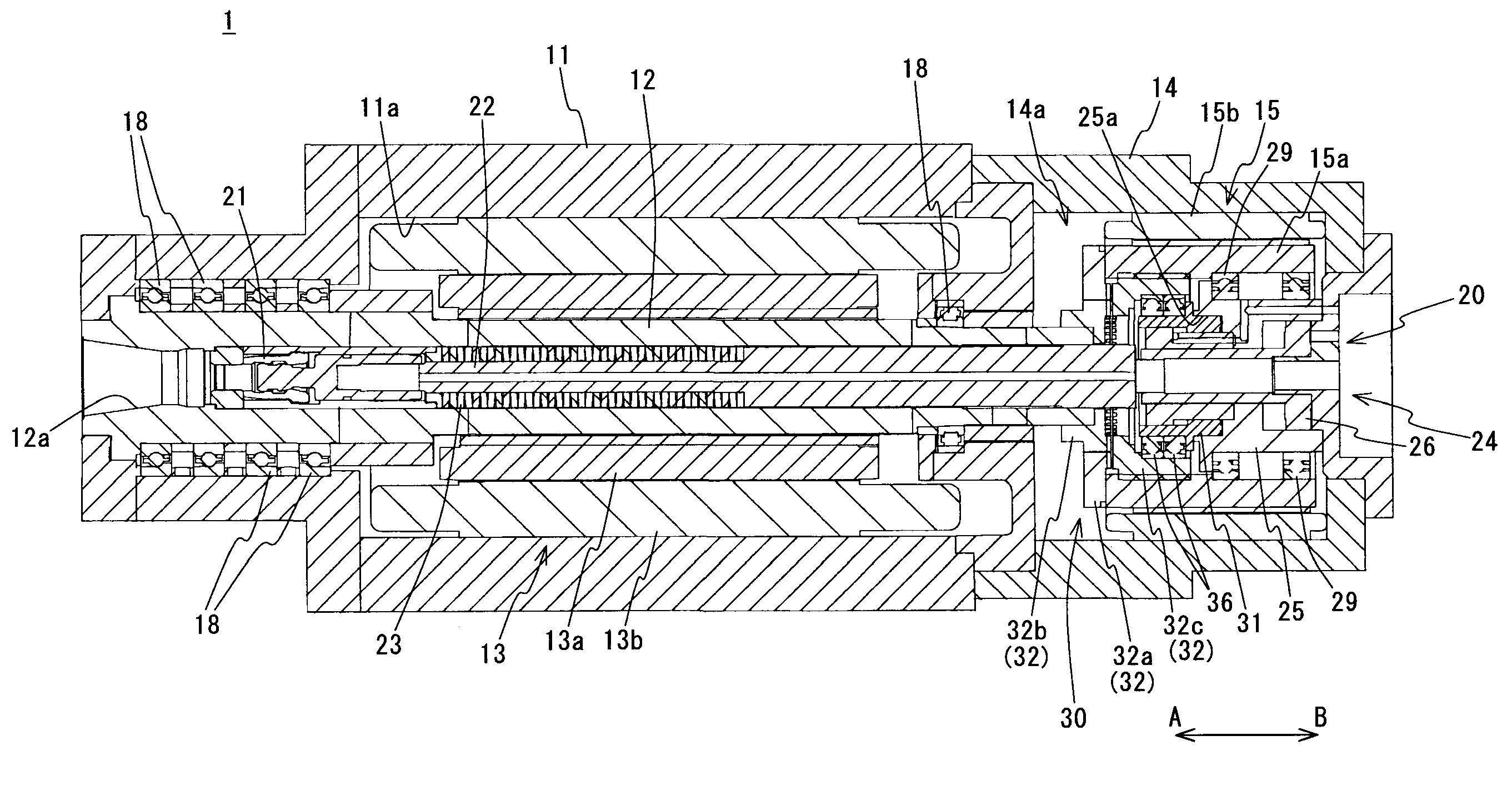 Spindle device for machine tool