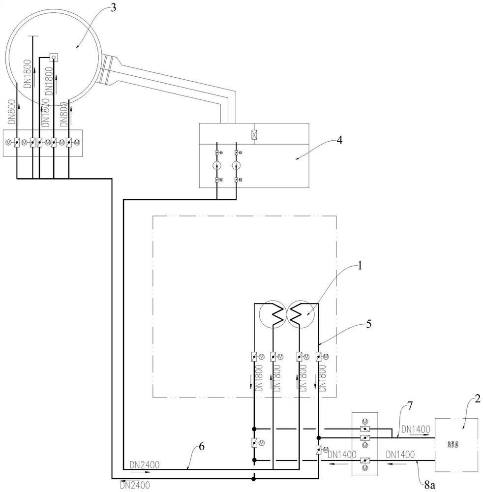 Pipeline arrangement system for extracting waste heat of circulating water of power plant