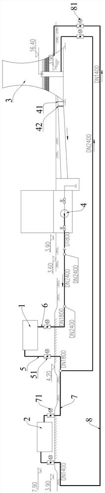 Pipeline arrangement system for extracting waste heat of circulating water of power plant