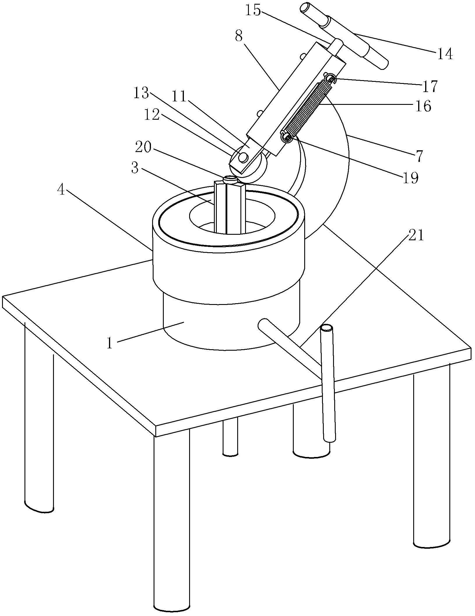 Semiautomatic pipe reducing device