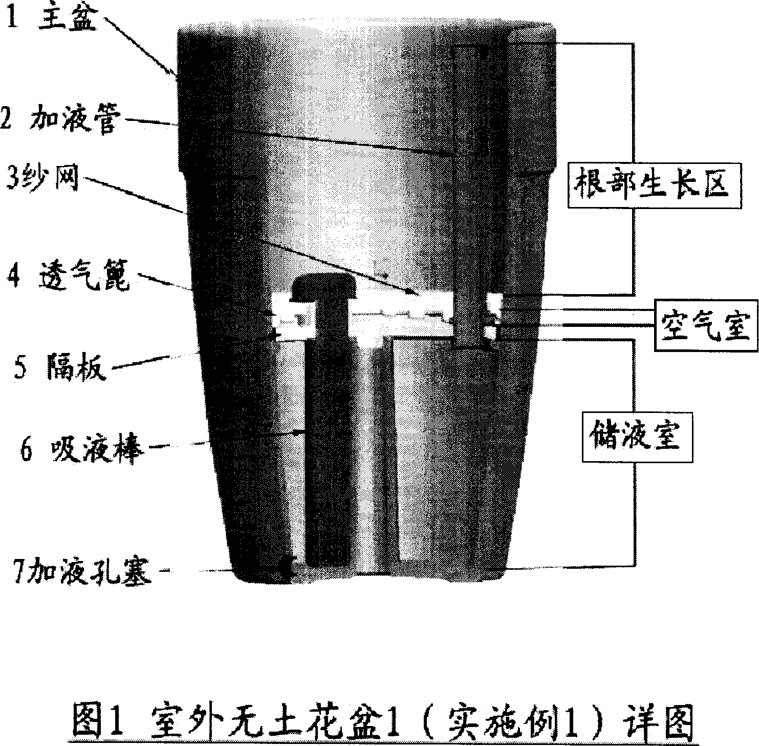 Multi-functional soilless flowerpot with large liquid storage reservoir