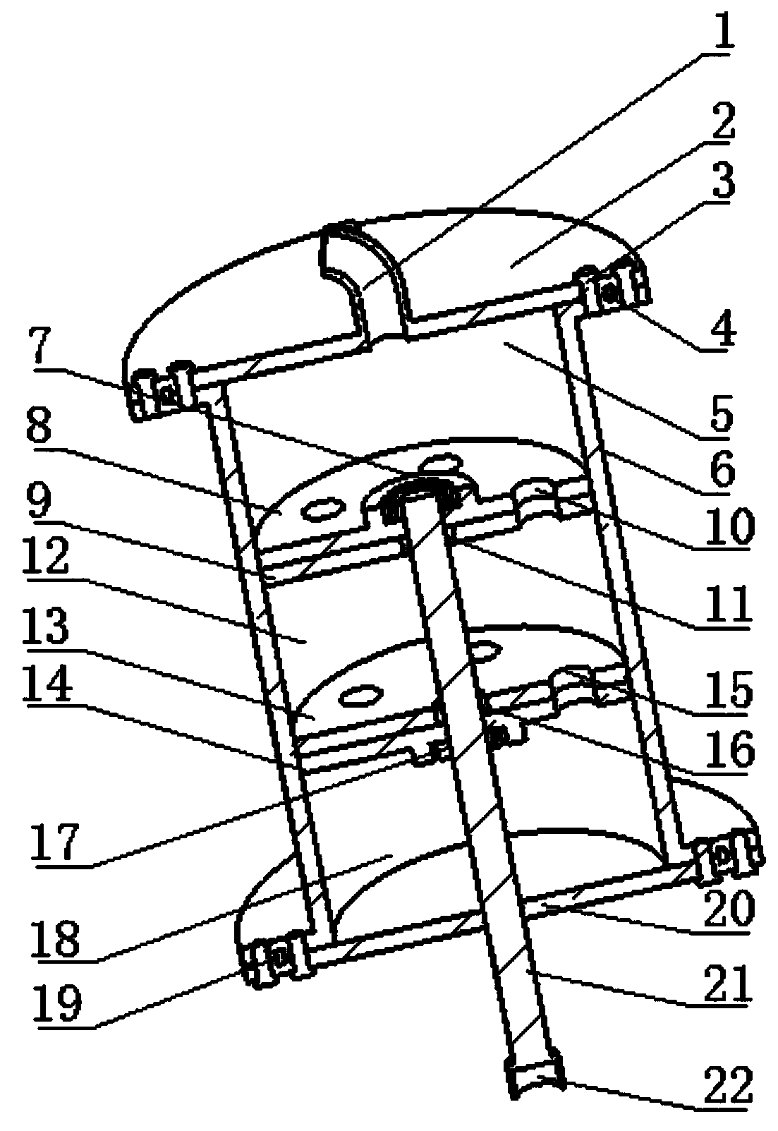 Volume-variable air spring auxiliary air chamber