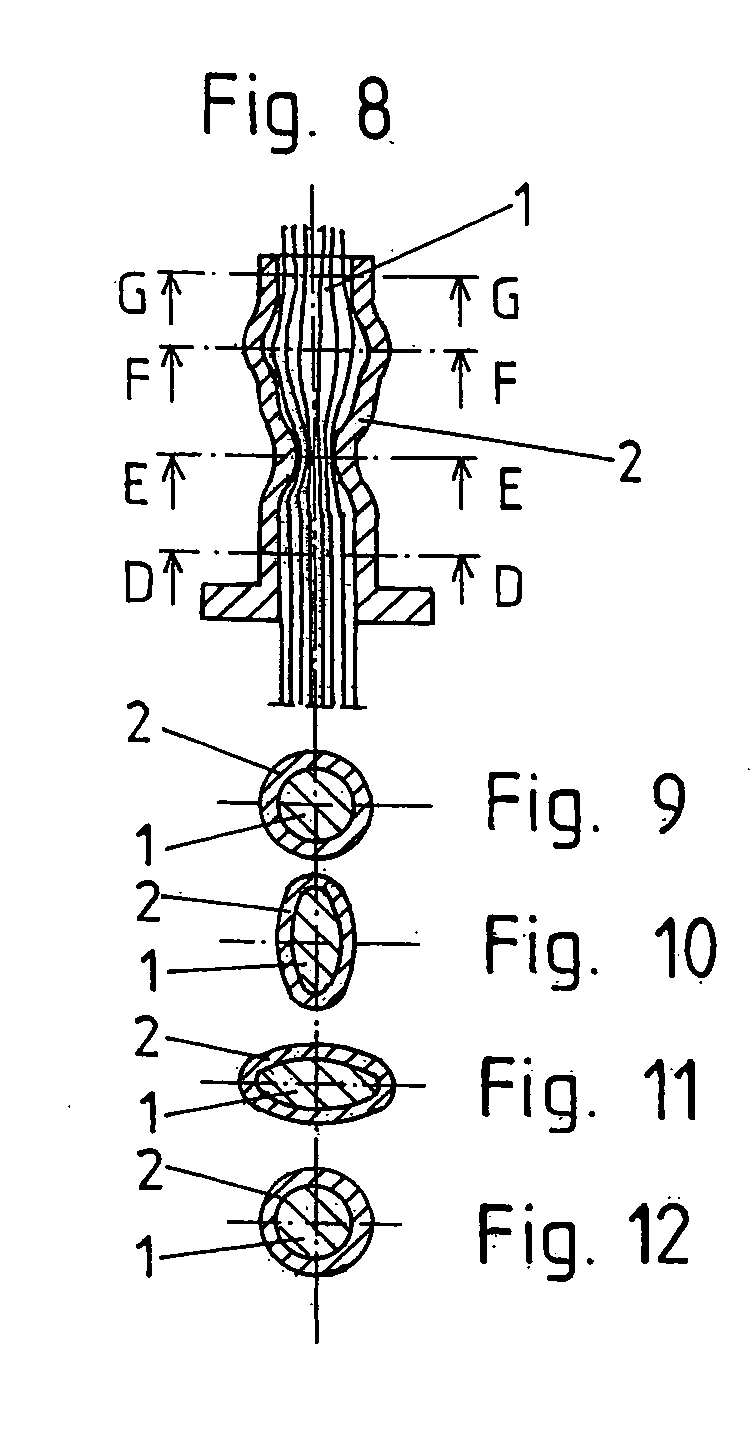 Method for forming a coupling unit on a long composite fibre section