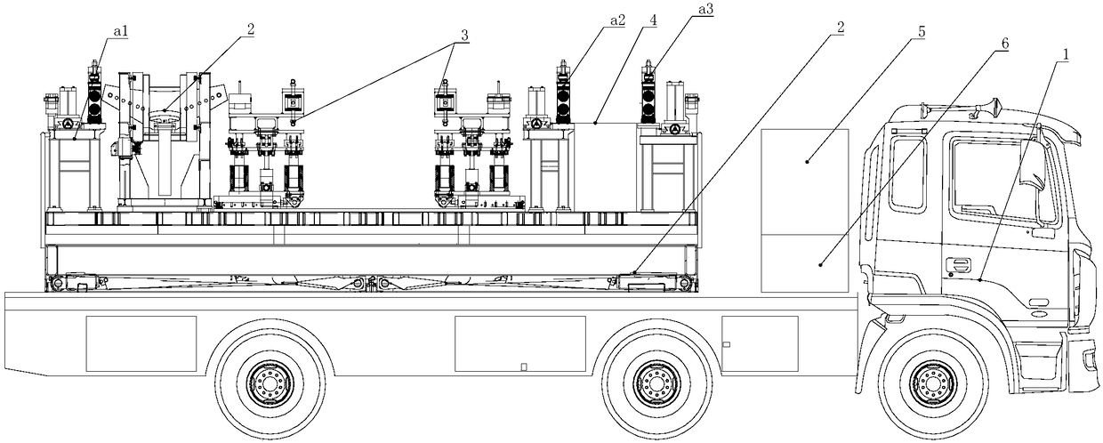 Movable service vehicle for continuous oil pipe butt-joint and detection