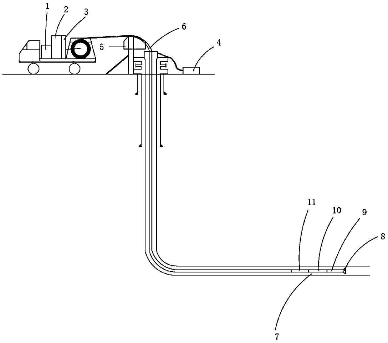 A kind of oil and gas drilling and production stimulation combined device and method