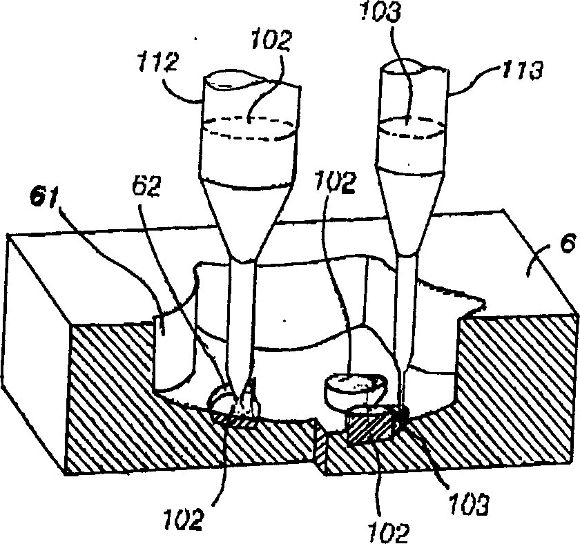 Machining manufacture of colour articles