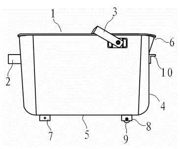 Oil containing barrel for frying machine