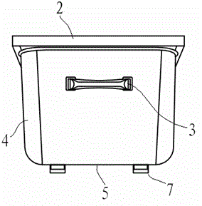 Oil containing barrel for frying machine