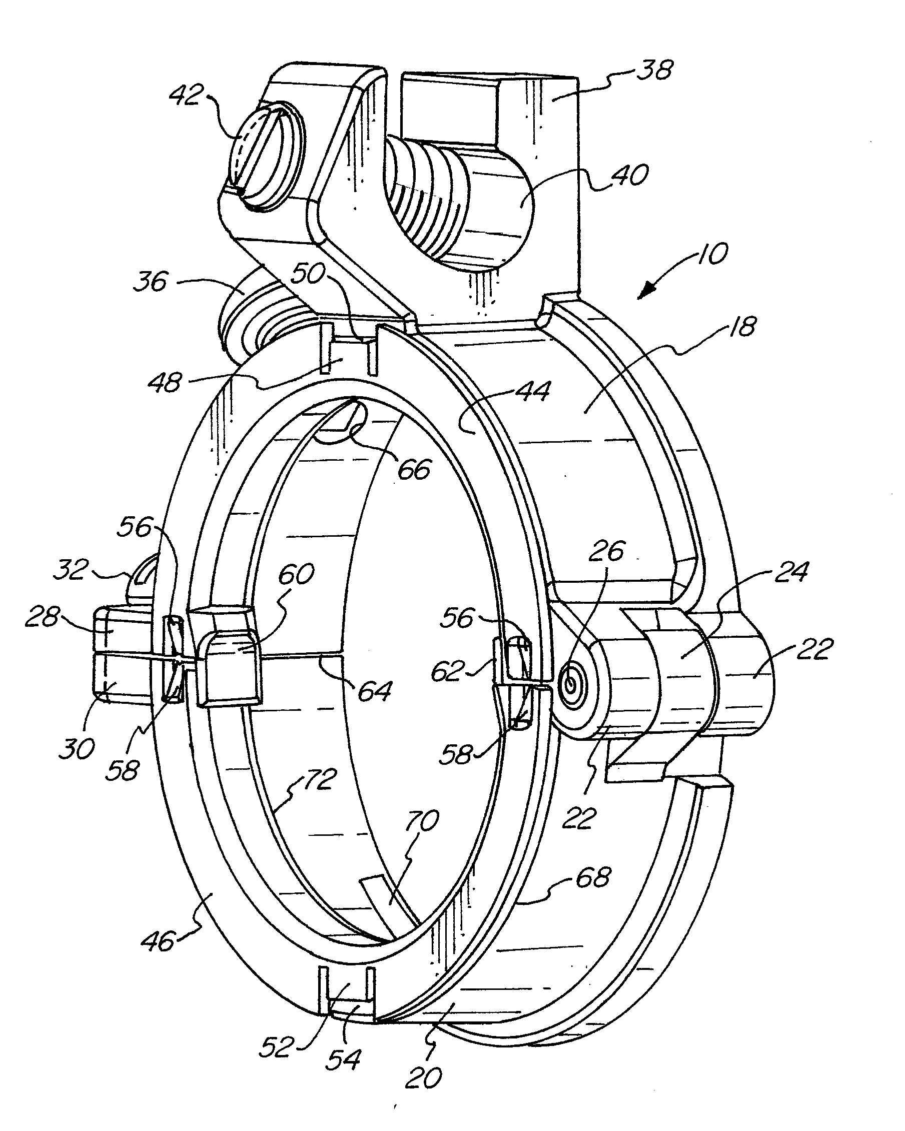 Split electrical grounding bushing with securely attached sections forming continuous insulation