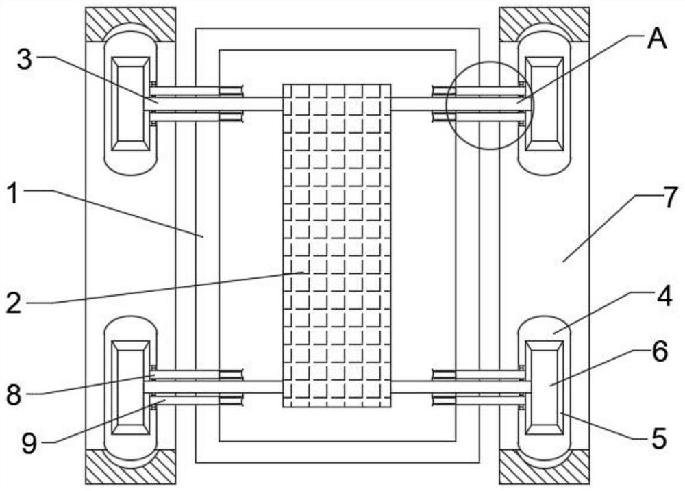 Waterproof air-cooling heat dissipation structure of electric automobile hub motor