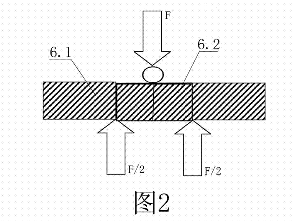 Method and device for detecting stress strength of concrete by bending method