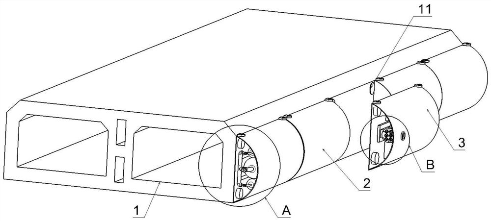 An immersed tube structure suitable for high flow rate and its construction method