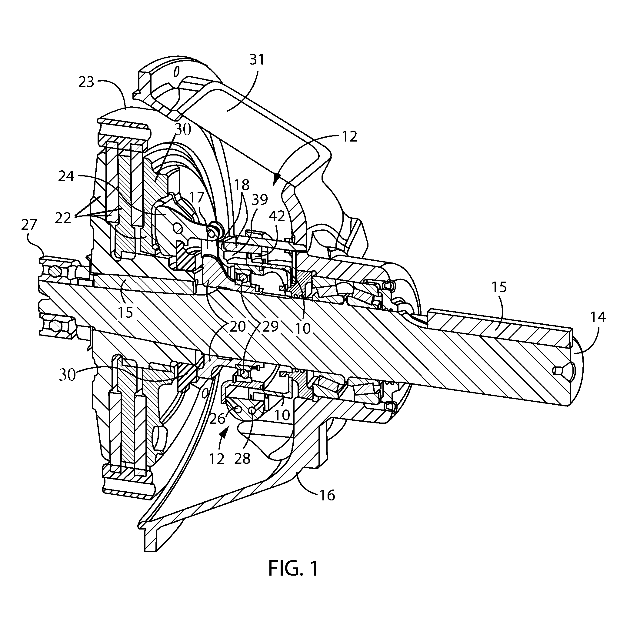 Fluid Actuated Over-Center Clutch for a PTO