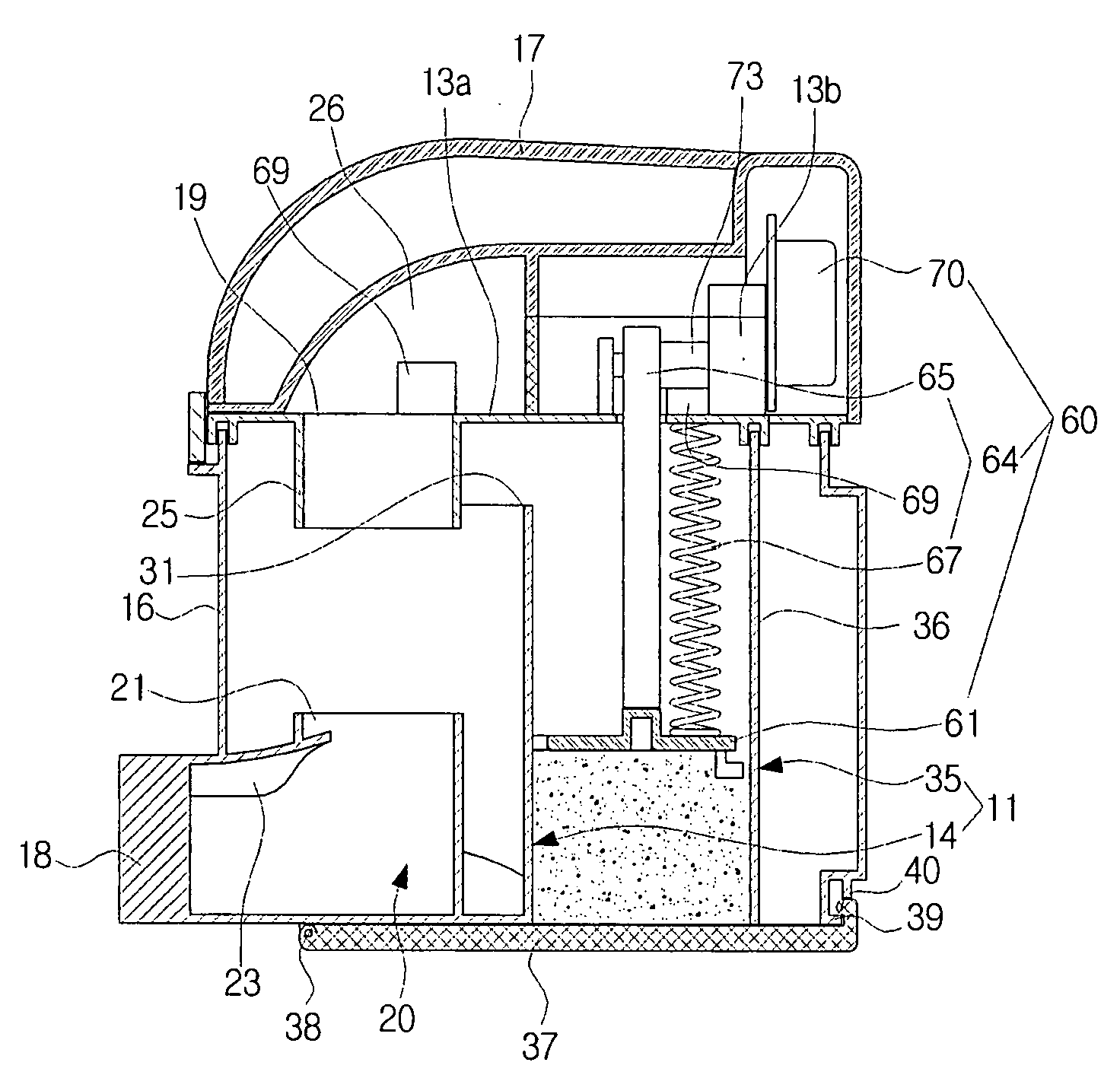 Dust compressing apparatus of vacuum cleaner