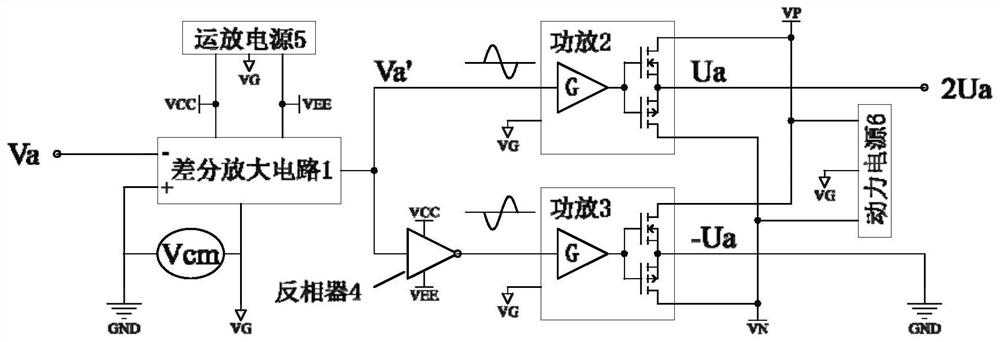 A program-controlled power signal source output voltage multiplier circuit