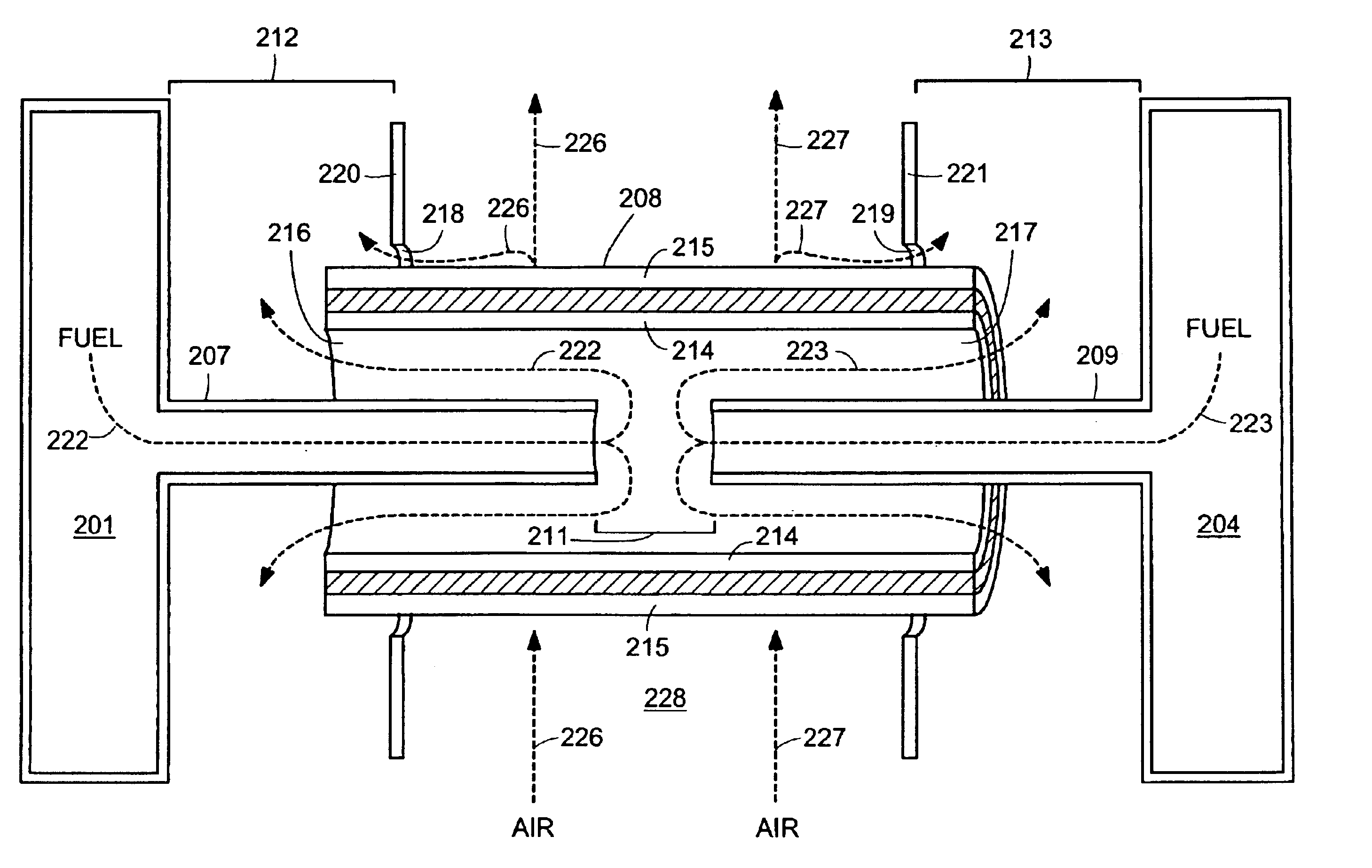 Horizontal fuel cell tube system and methods