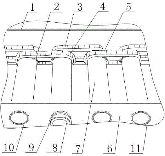 Structure for improving conveying stability of food box