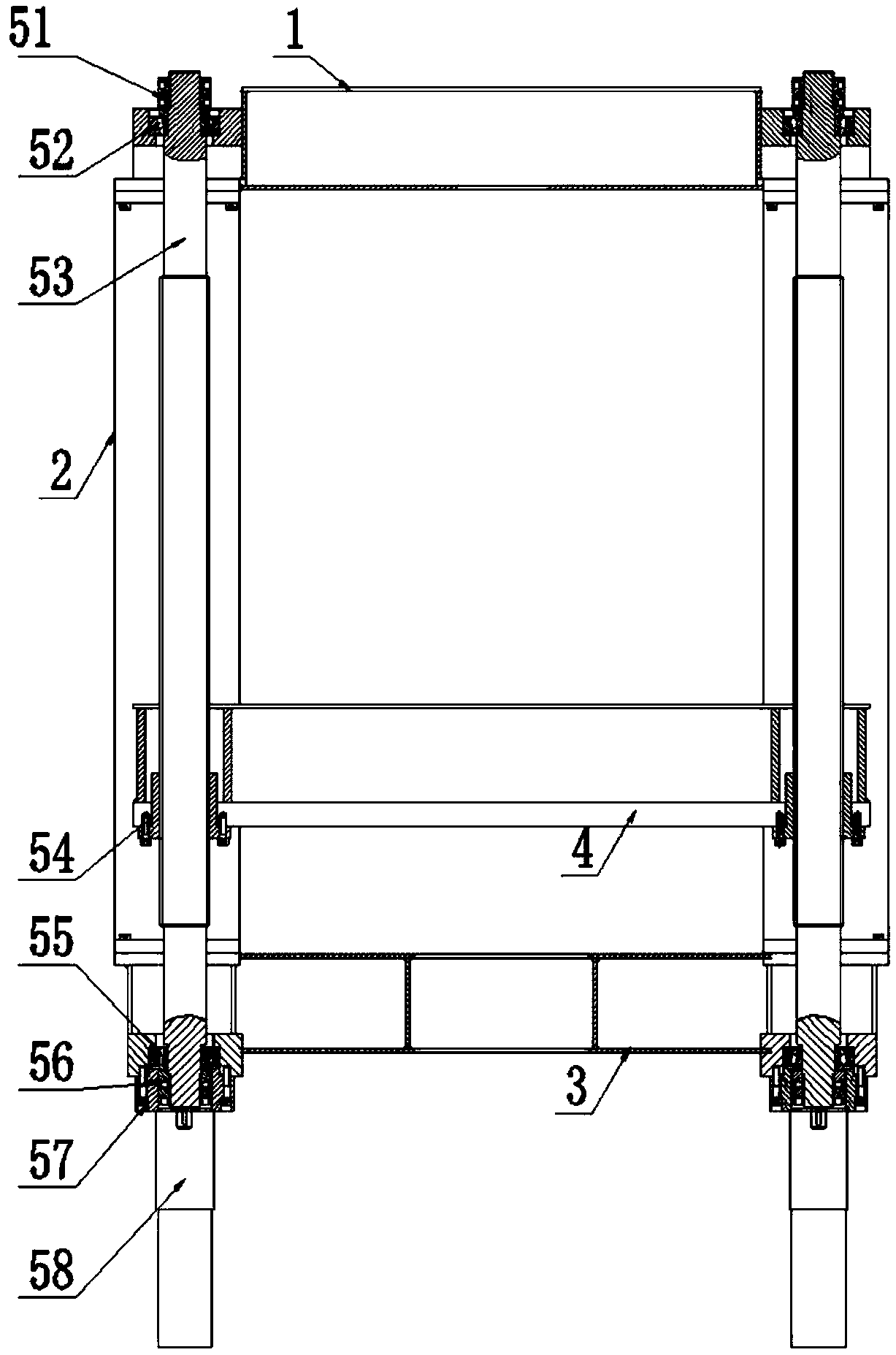 Automatic stacking mechanism of electrode hydraulic extrusion press