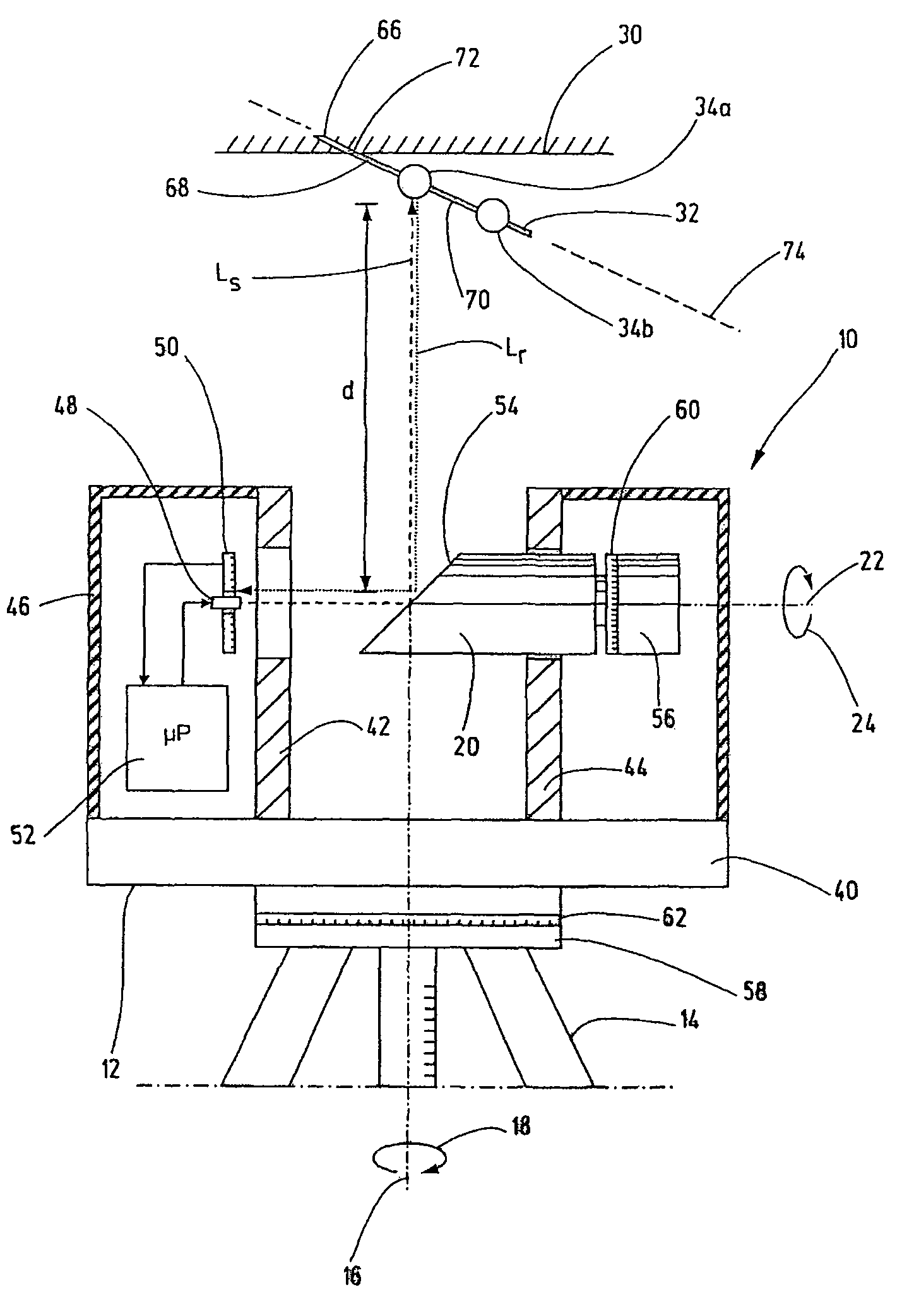 Method and an apparatus for capturing three-dimensional data of an area of space
