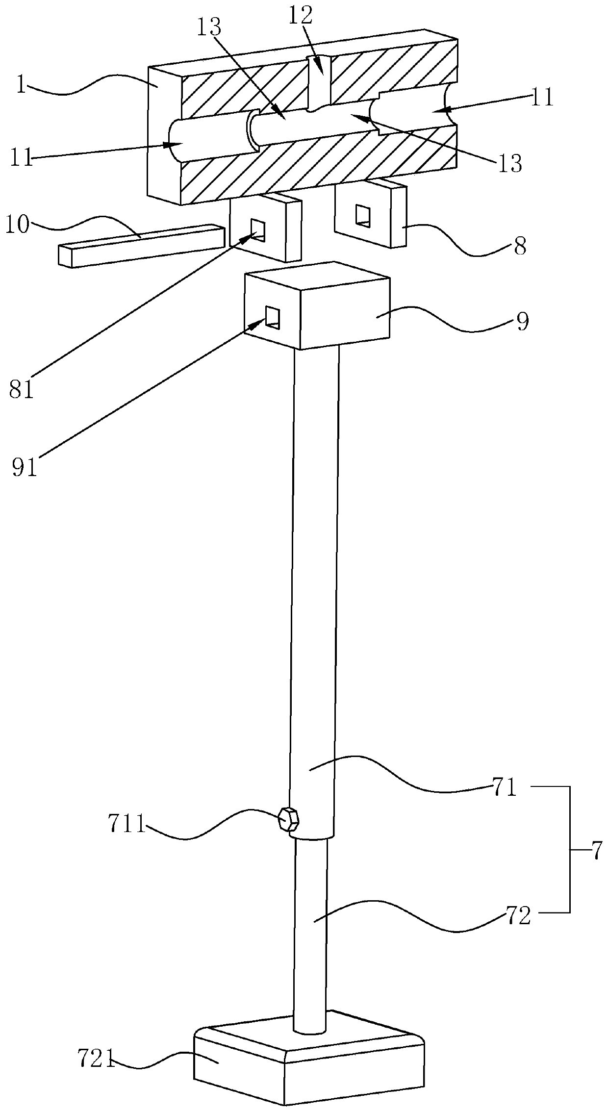 Rebar formwork integrated wall formwork broken bridge cross-pulling connecting rod