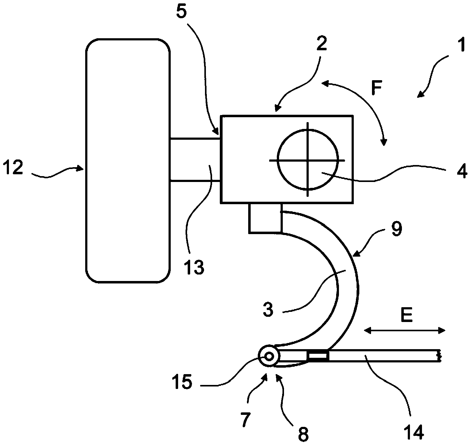 Articulated connection for transferring a steering movement onto a vehicle wheel