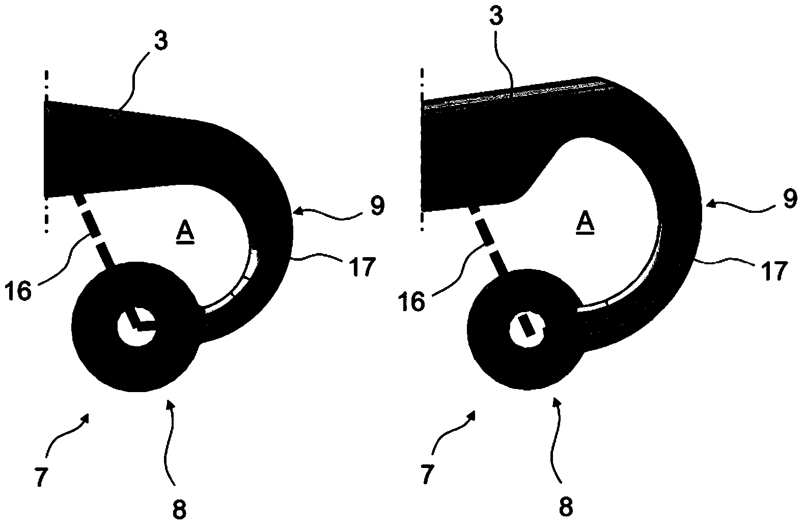 Articulated connection for transferring a steering movement onto a vehicle wheel