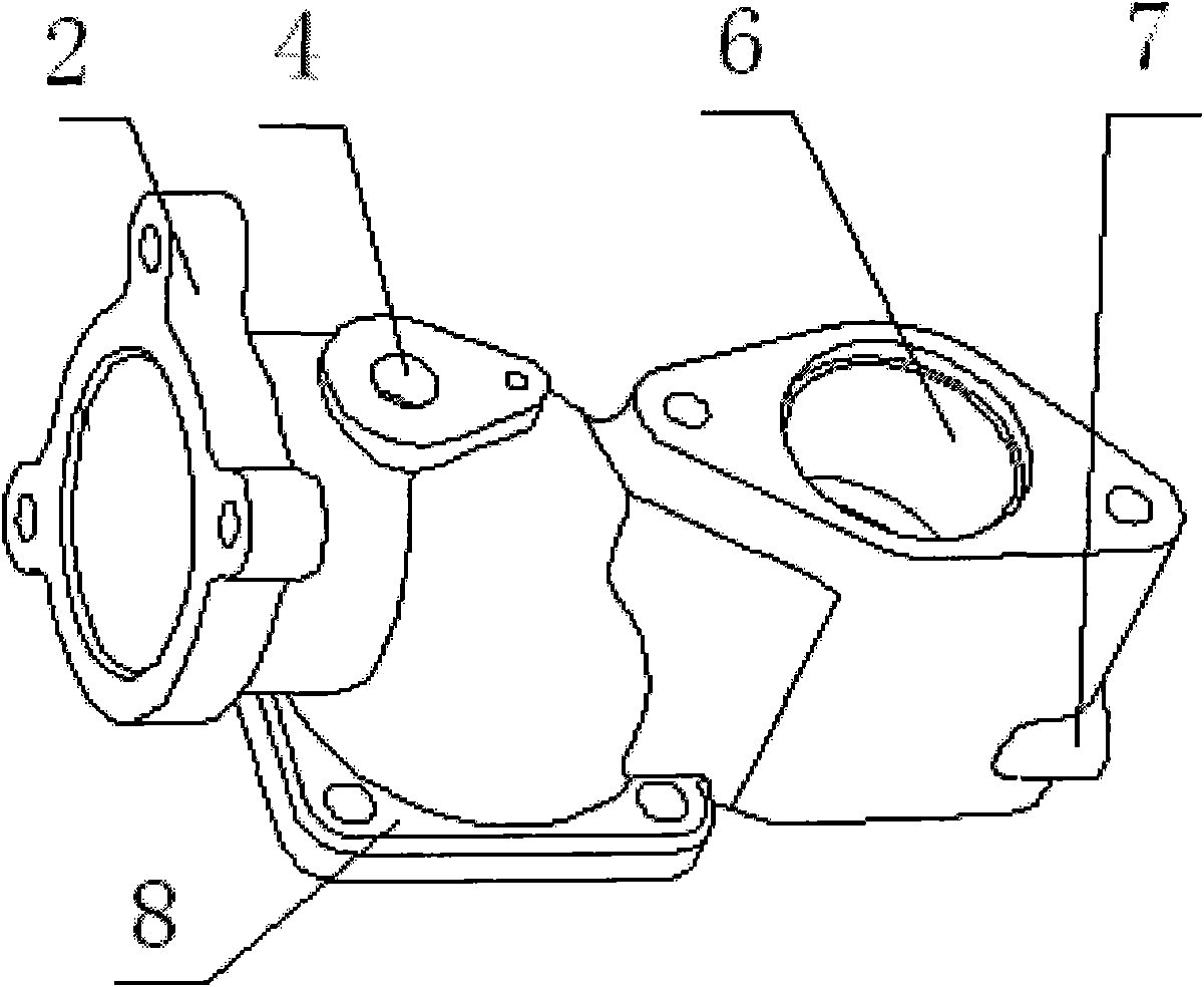 Intake connecting pipe for diesel engine