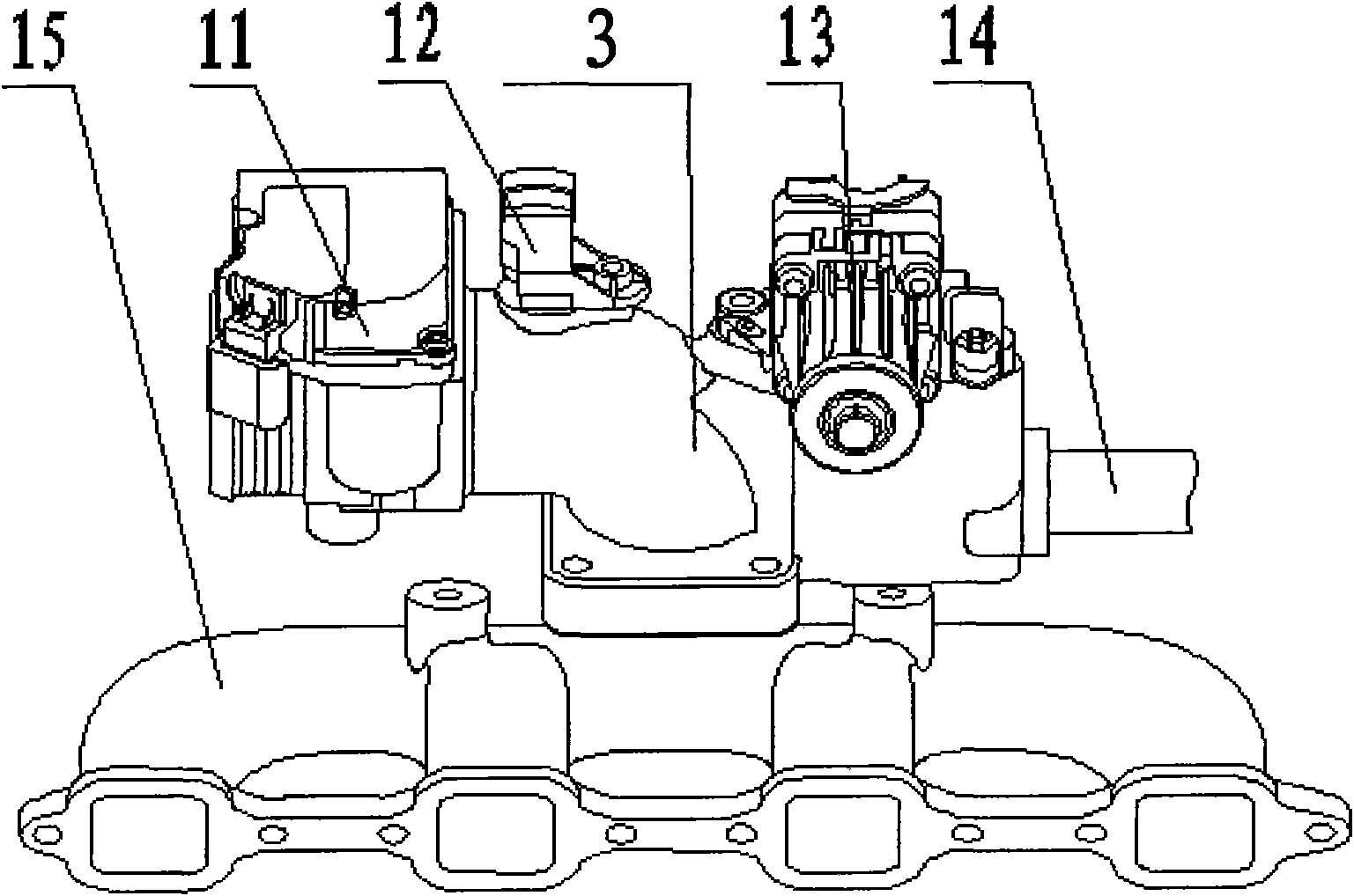 Intake connecting pipe for diesel engine