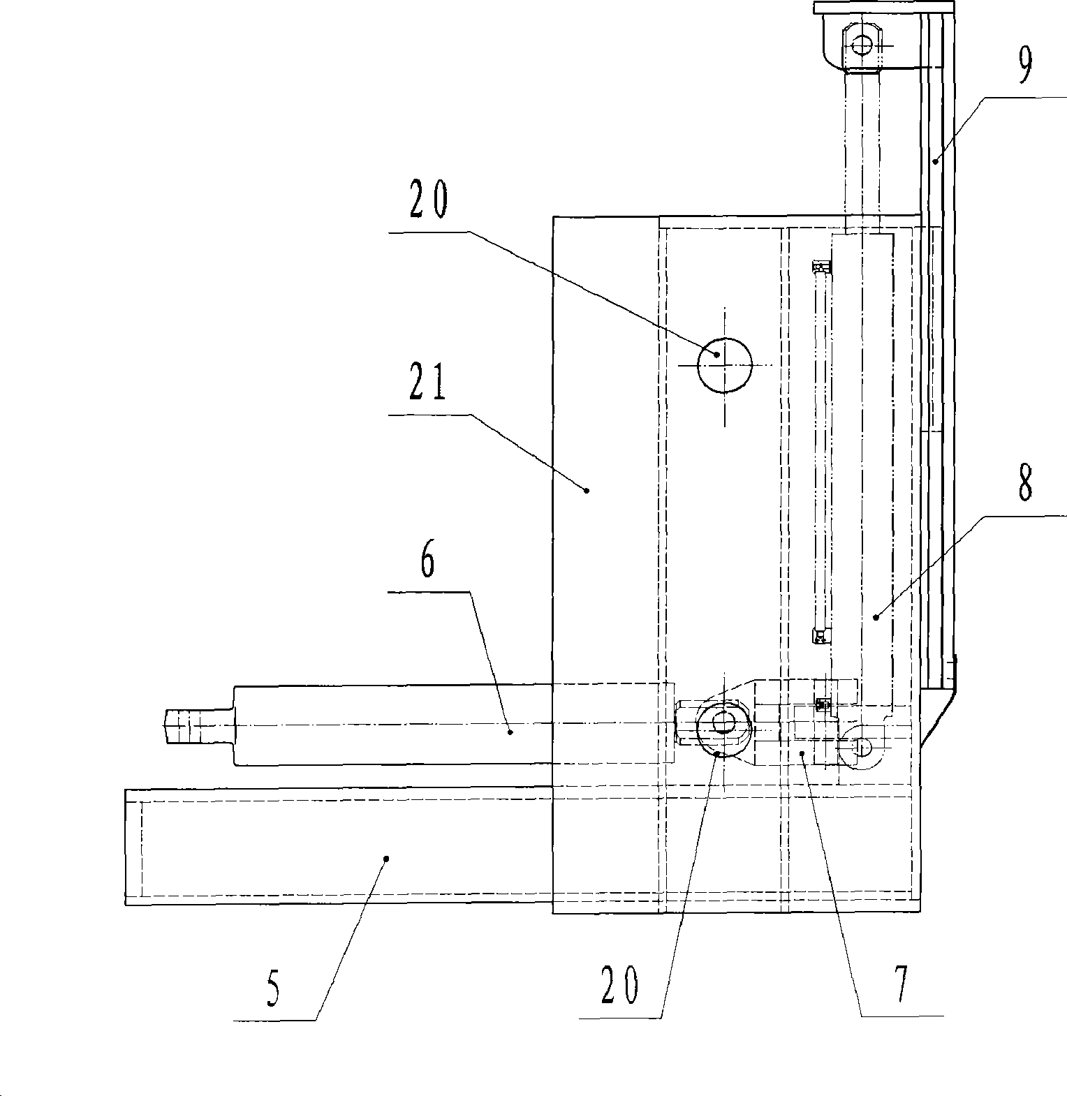 Formwork support with filling behind support