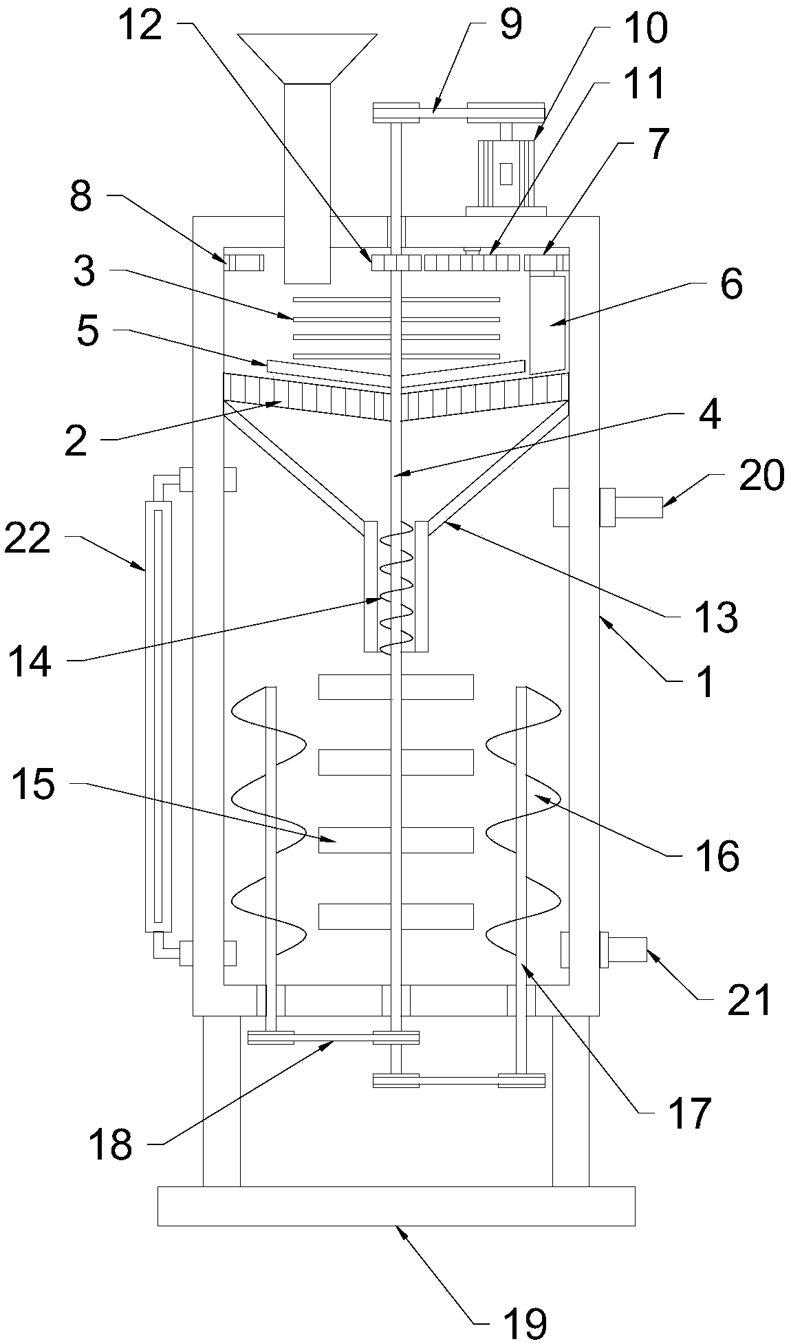 Solid-liquid reaction device with grinding function