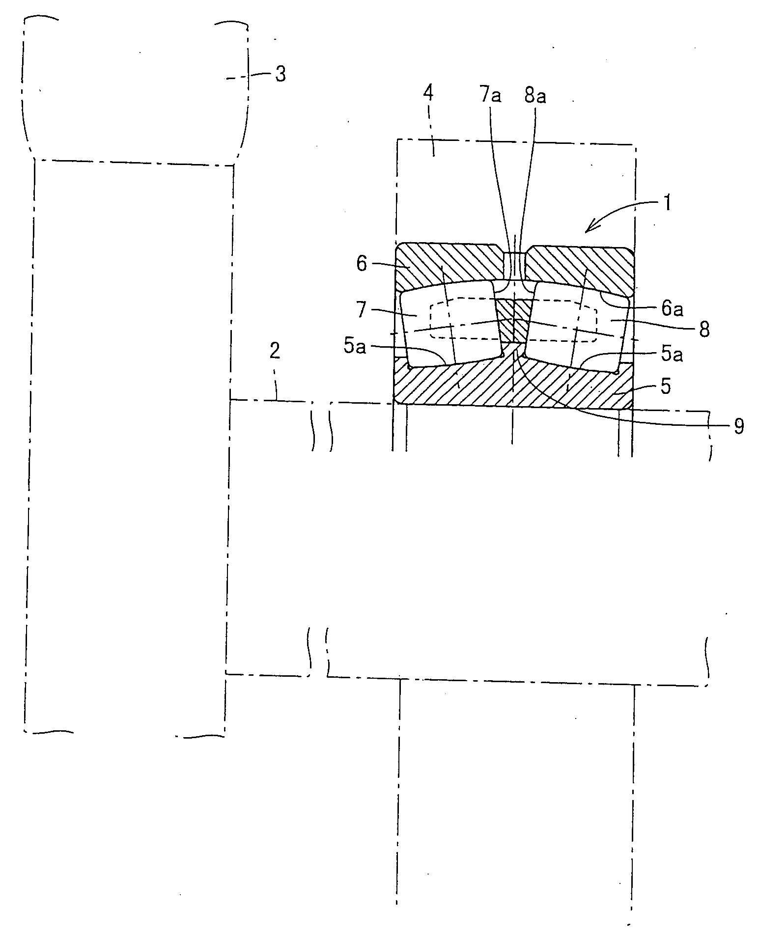 Double Row Self-Aligning Roller Bearing And Main Shaft Support Structure Of Wind Power Generator
