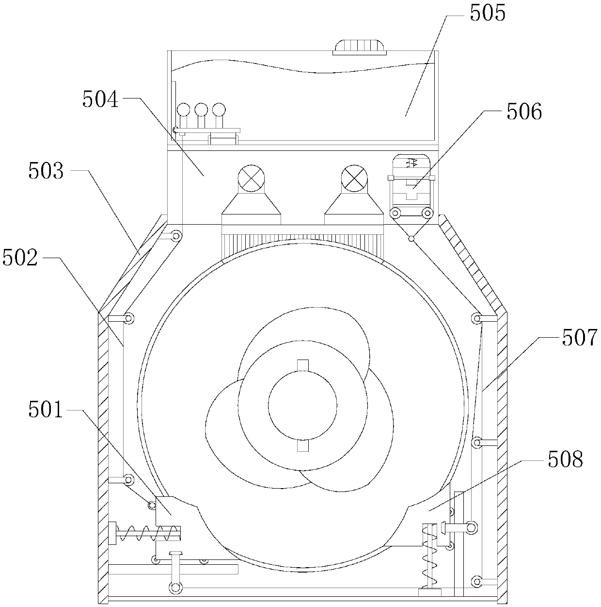 Novel channel compression type garbage transferring device