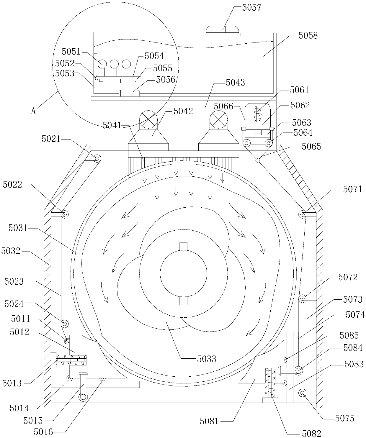 Novel channel compression type garbage transferring device