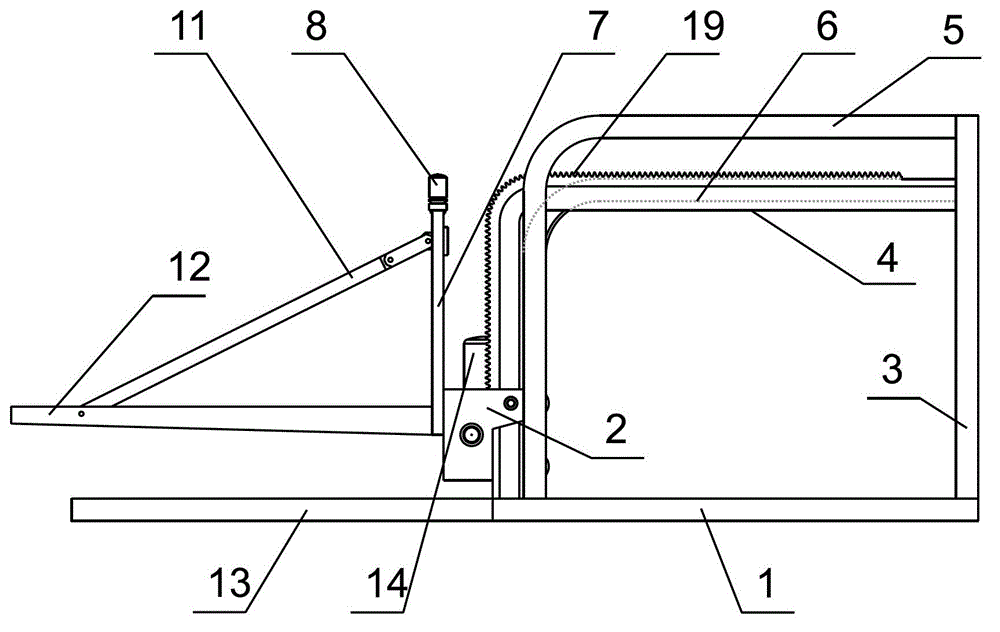 Carrying device with vertical lifting and rail transfer translation functions