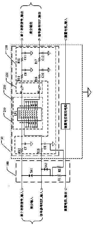 Electrotome interference resisting electroencephalogram signal detection system and device