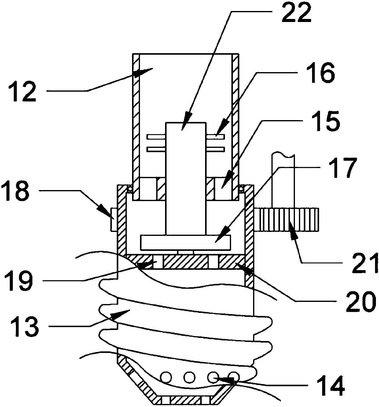 Fertilization device for red-pulp kiwi fruits