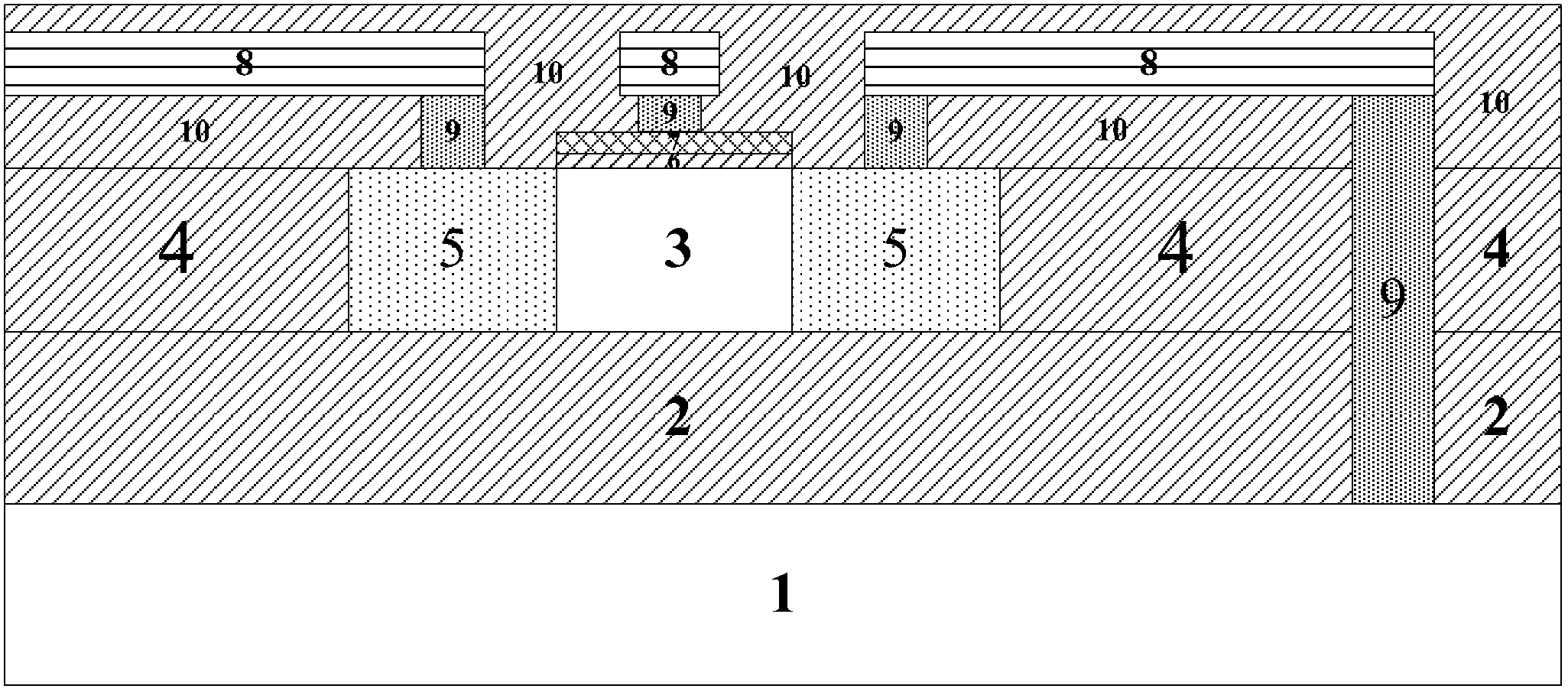 Silicon-on-insulator (SOI)/metal oxide semiconductor (MOS) device structure for connecting negative voltage on backgate through negative charge pump and manufacturing method